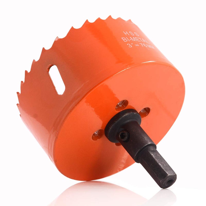 Koopi 76mm / 3 Inch BI-Metal Hole Saw with Arbor and Replacement Pilot Drill Bit  Hole Cutter for Easily Drilling Wood  Plastic  Thin Metal - Image 5